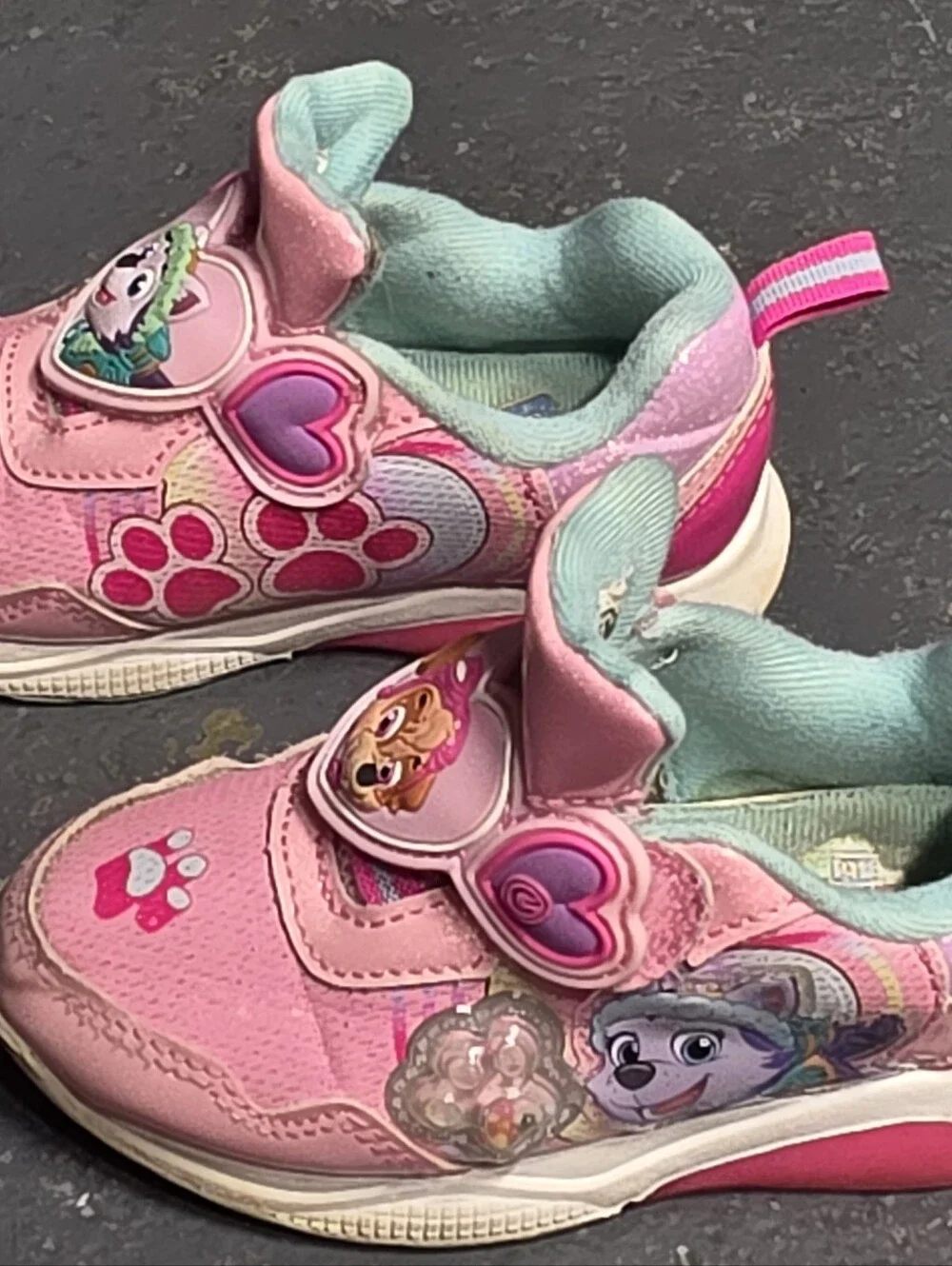 PAW Patrol Pink Glitter Sneakers Girls 8